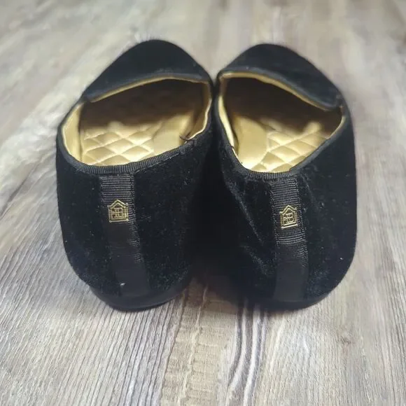Birdies The Starling Black Velvet Flats Slippers Loafers Slip On Women’s Size 7 - Picture 9 of 14